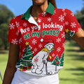 Christmas Are You Looking At My Putt Golf Shirt, Ladies Golf Shirts, Ladies Golf Tops