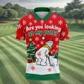 Christmas Are You Looking At My Putt Golf Shirt, Mens Golf Polo, Mens Golf Shirts