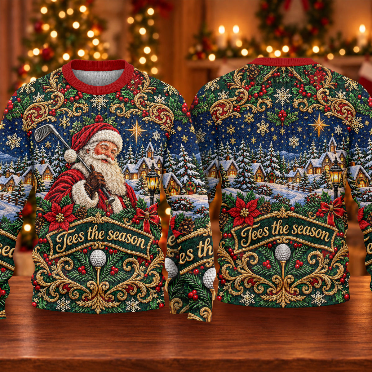 Tees The Season Santa Ugly Christmas Sweater - view 5
