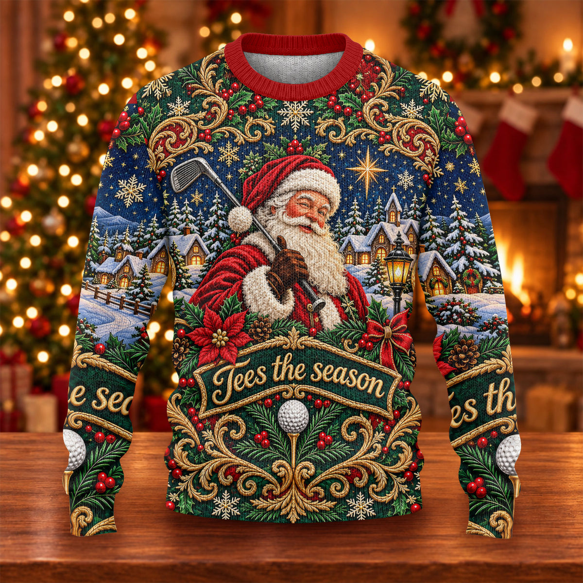 Tees The Season Santa Ugly Christmas Sweater - view 6