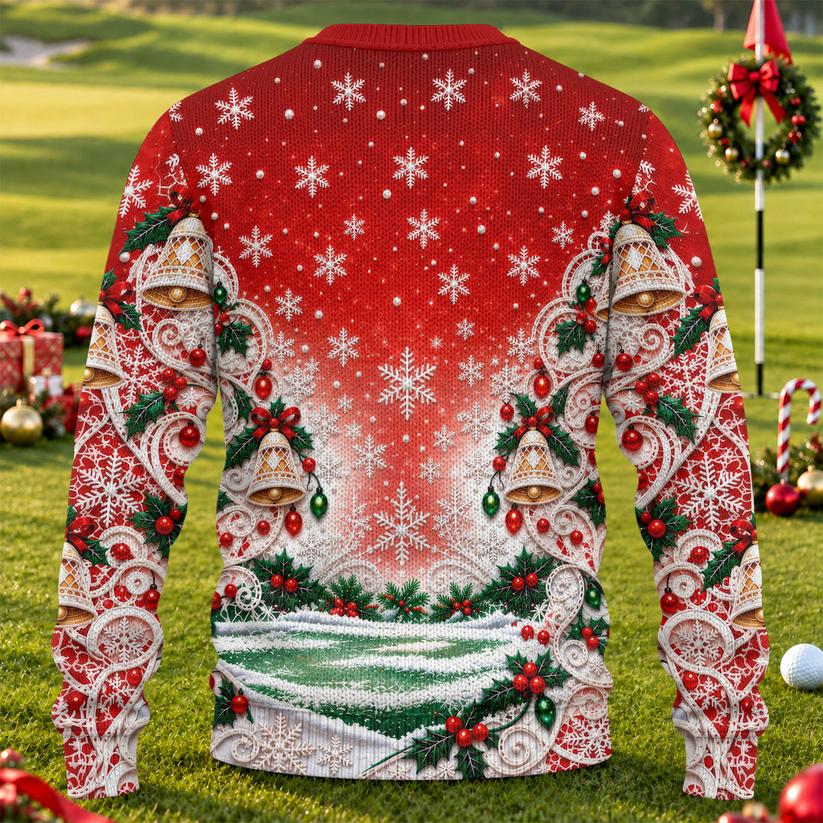 Santa Putt Golf Ugly Christmas Sweater - view 2