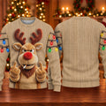 Rude Reindeer Ugly Christmas Sweater - view 5