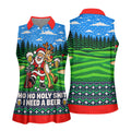 Christmas Santa Reindeer Beer Golf Shirt, Ladies Golf Shirts, Womens Golf Apparel
