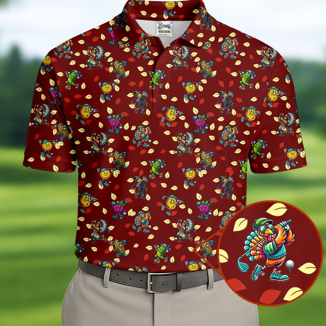 Funny Thanksgiving Dishes Golf Tops For Men, Fun Golf Shirts For Men, Polo Shirts For Men