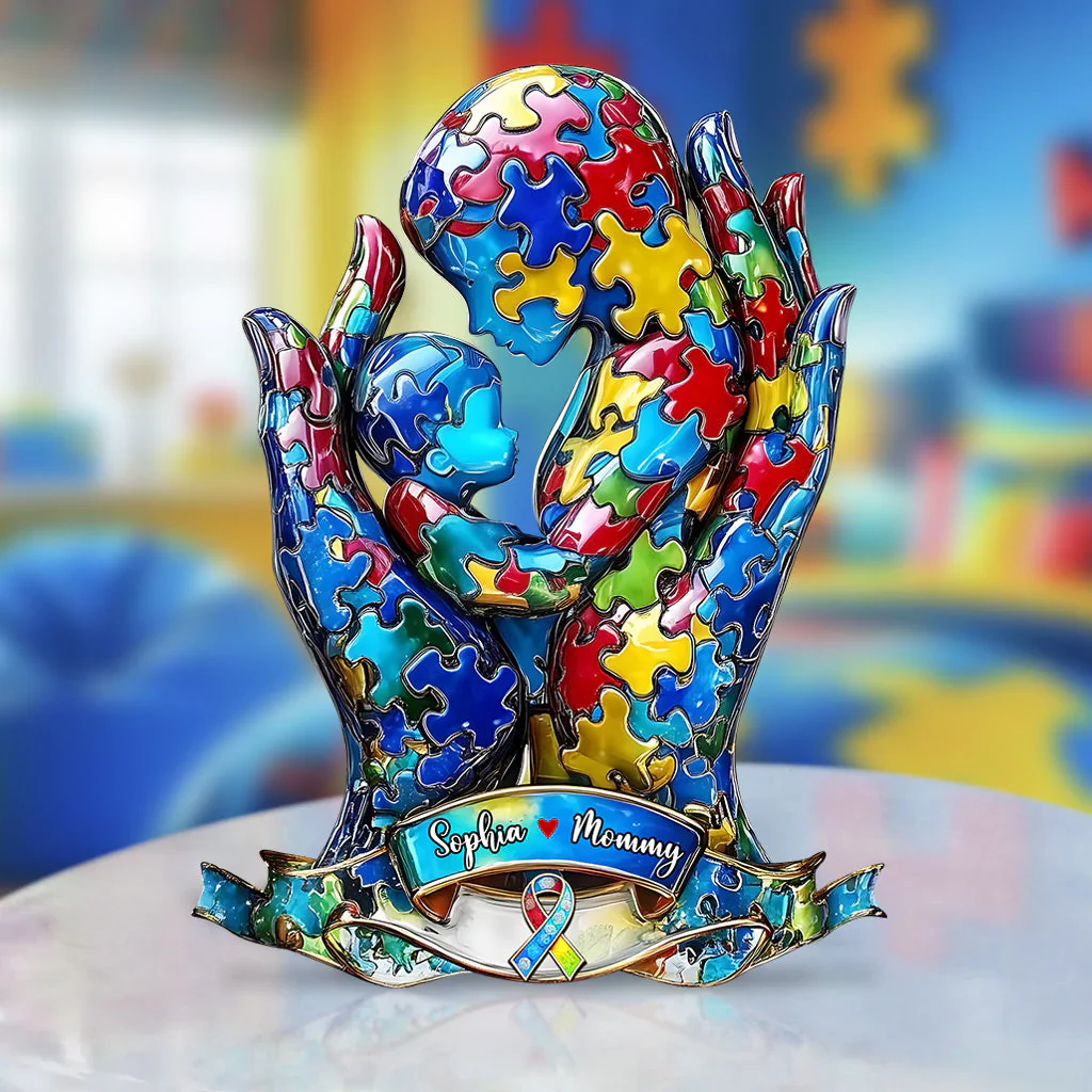 Autism Awareness Acrylic Plaque Custom Mother's Day Gift, Autism Mom Unique Gifts For Mom