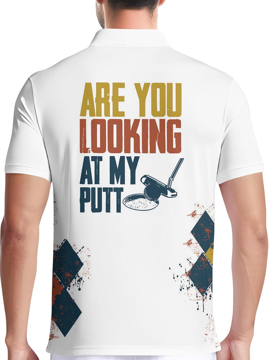 Are You Looking At My Putt Funny Swing Golf Polo Shirts, Golf Gift For Men, Golf Shirts For Men