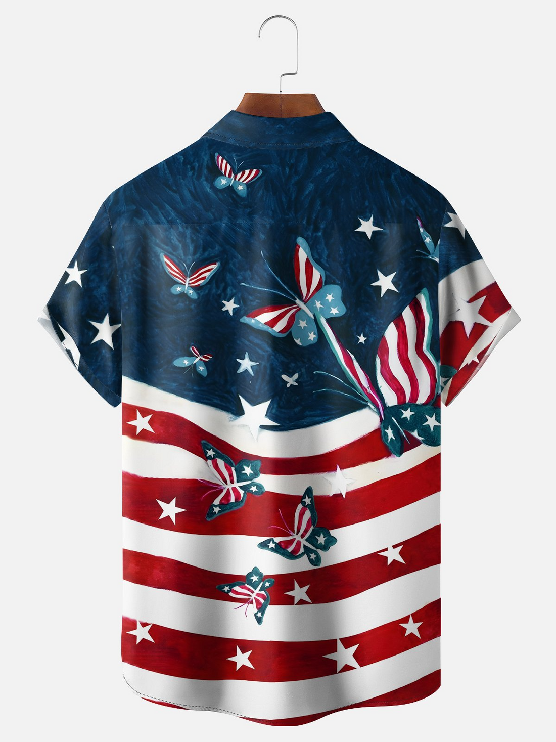 American Flag Pride Bigfoot Hawaiian Golf Shirt, 250th Anniversary Tropical Vibe Men's Golf Shirt