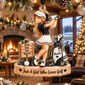 Just A Girl Who Loves Golf (Maddie/Katie) Black