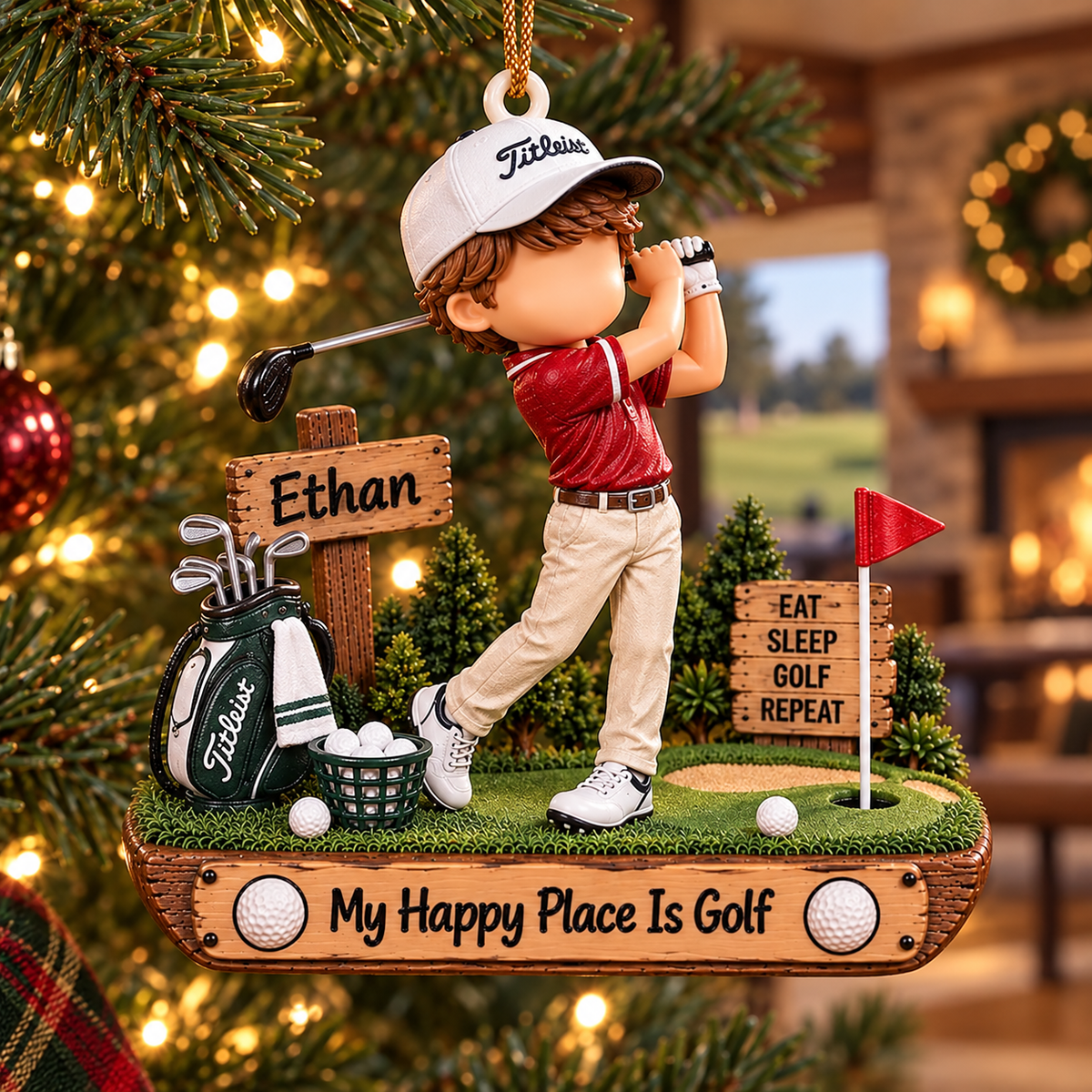 Ethan - My Happy Place Is Golf Red