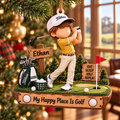 Ethan - My Happy Place Is Golf Golden Yellow