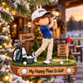 Ethan - My Happy Place Is Golf Royal Blue